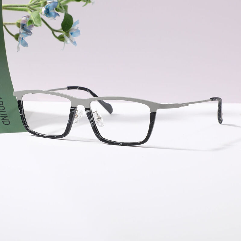 Burnal Rectangle Gray Glasses