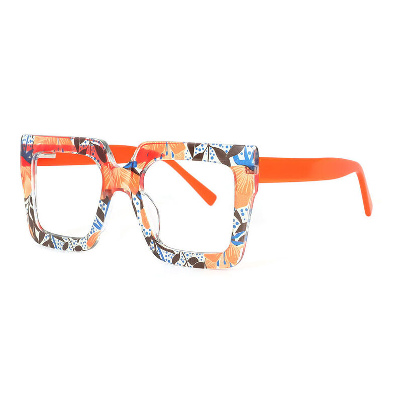 Bron Quadratische Orange Brille