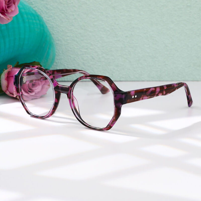 Doher Geometrische Lila Brille