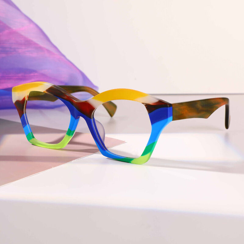Virgil Cat Eye Blue Glasses