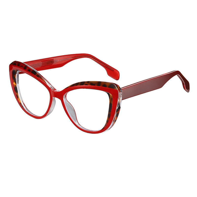 Rockefelle Cat Eye Red Glasses