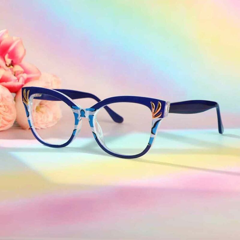 Coverdalee Cat Eye Blaue Brille