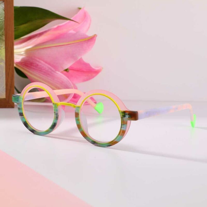 Eugen Round Pink Glasses