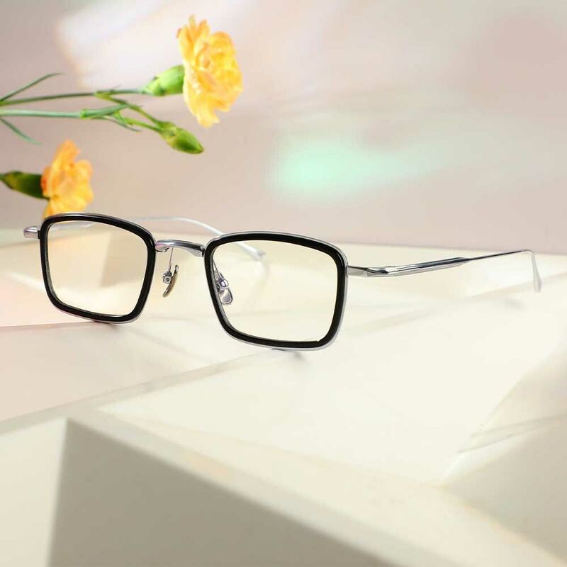 Chester Rechteckige Schwarze Brille