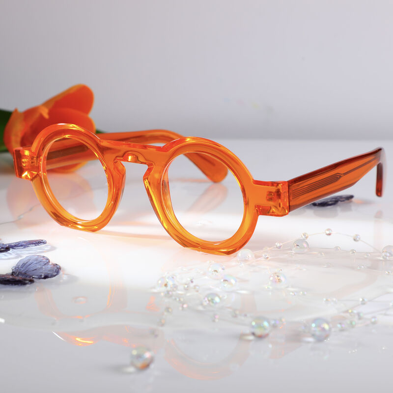 Lunettes de Vue Meroy Ronde Orange
