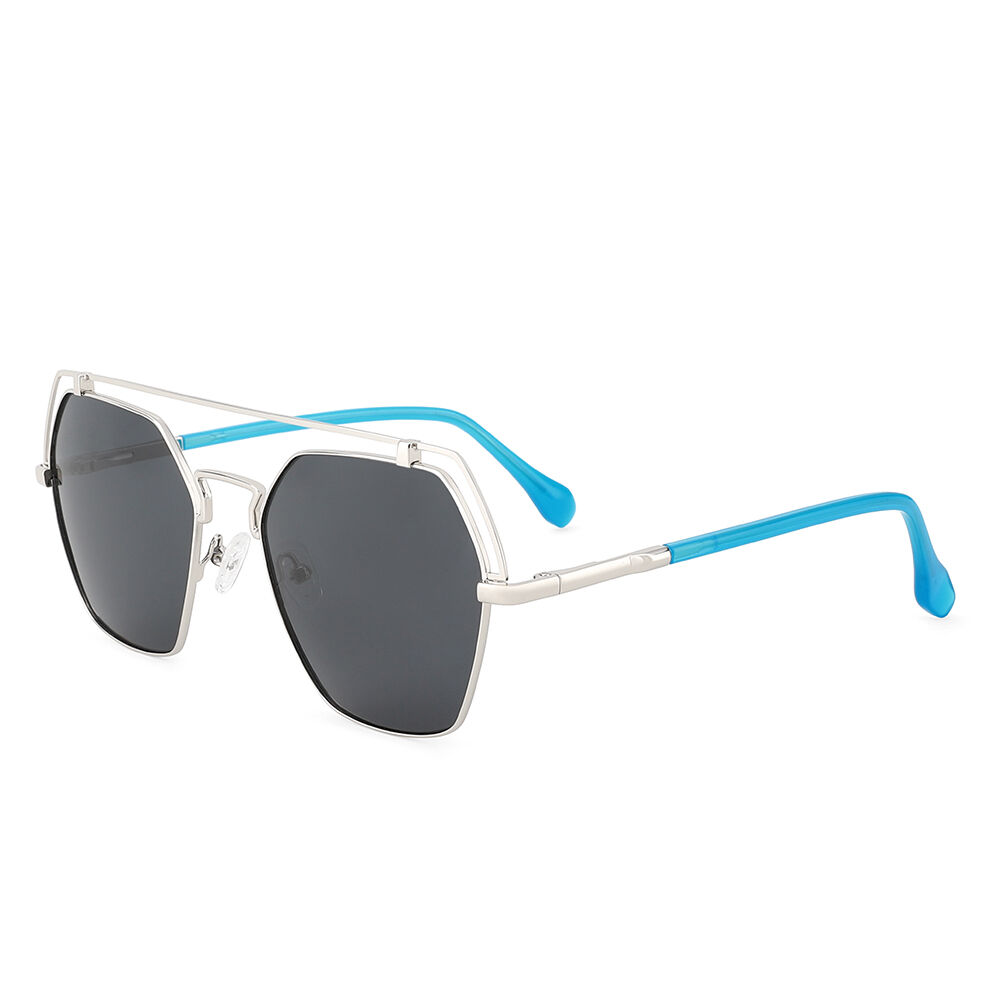 Free Will Pilote Silberne Sonnenbrille