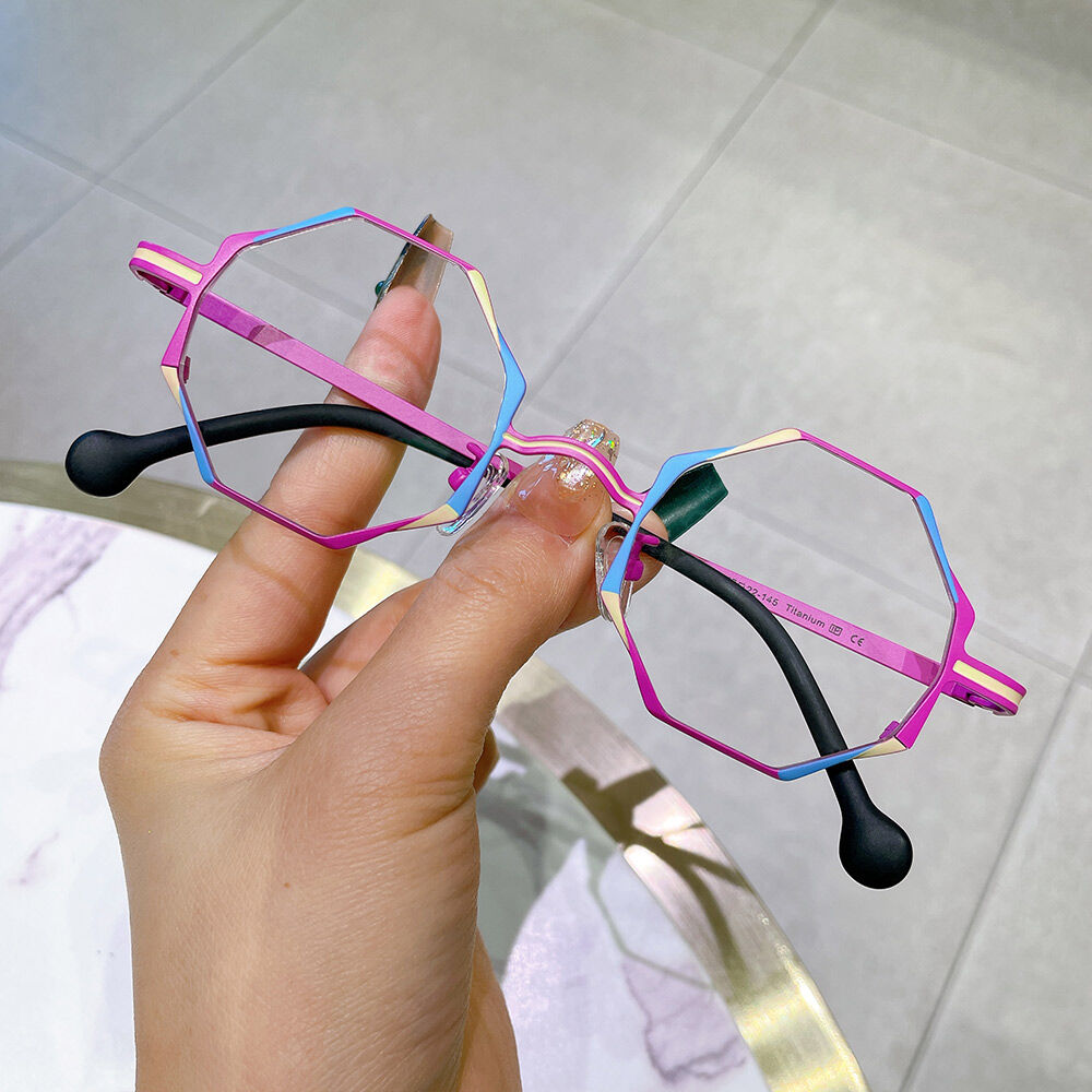 Sawye Geometric Purple Glasses