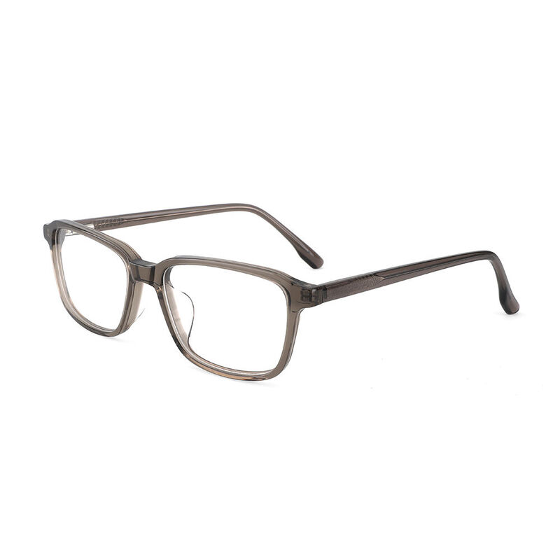 Visuality Rectangle Grey Glasses