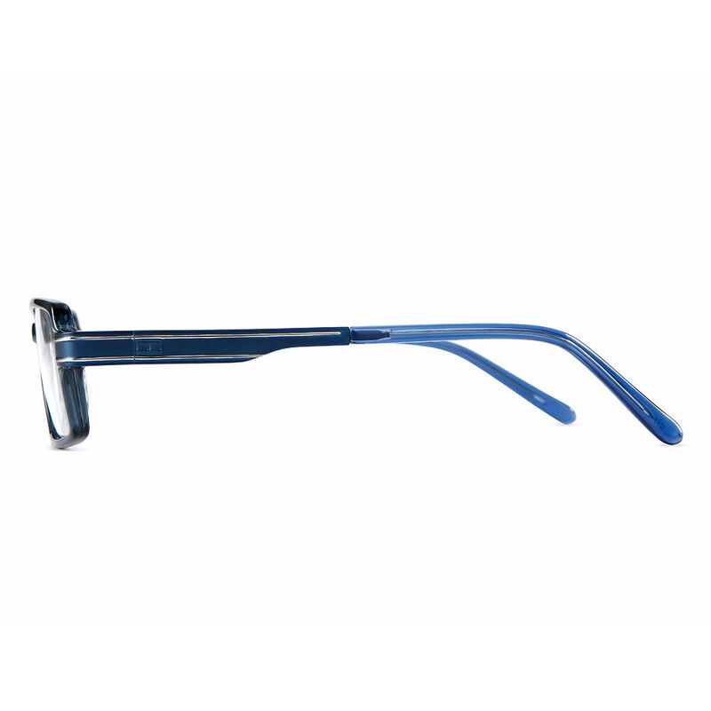 Glare Rectangle Blue Glasses