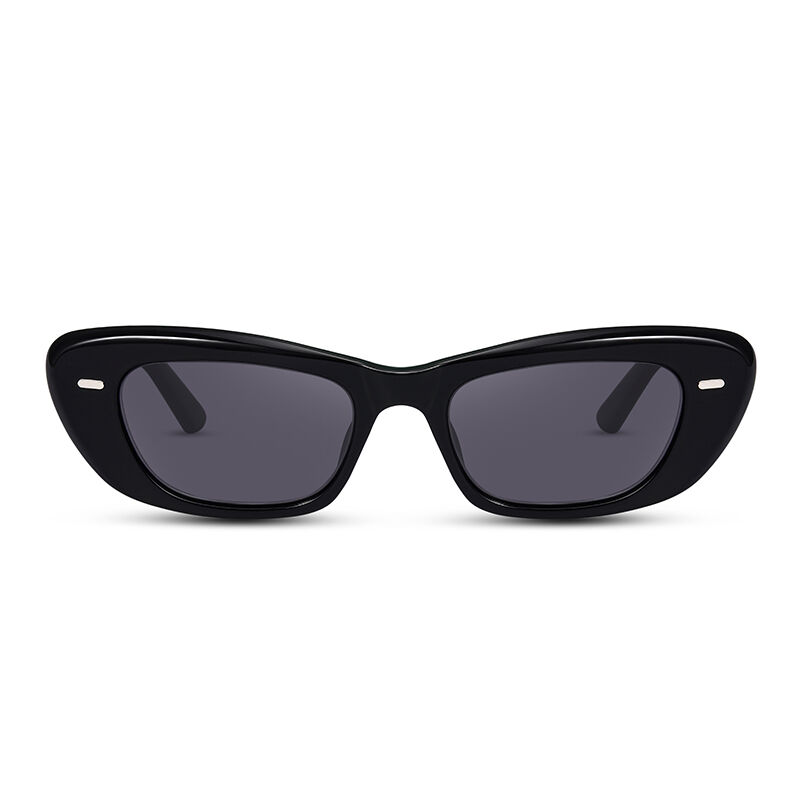 Time Race Rectangle Black Sunglasses