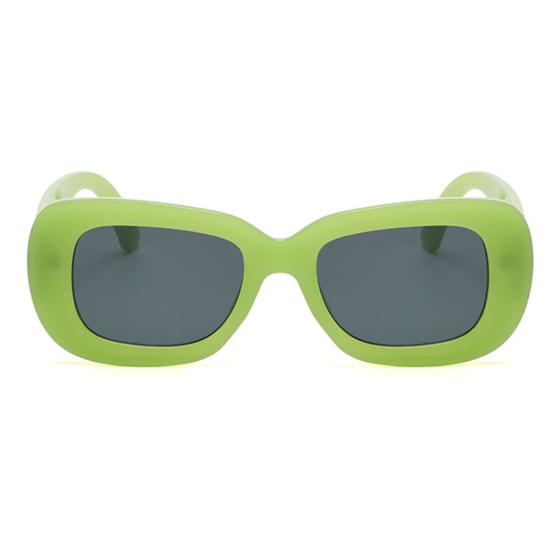 Swan Oval Green Sunglasses