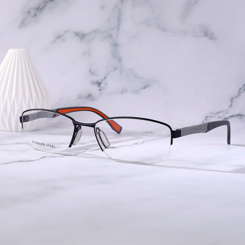 Contempo Rectangle Orange Glasses