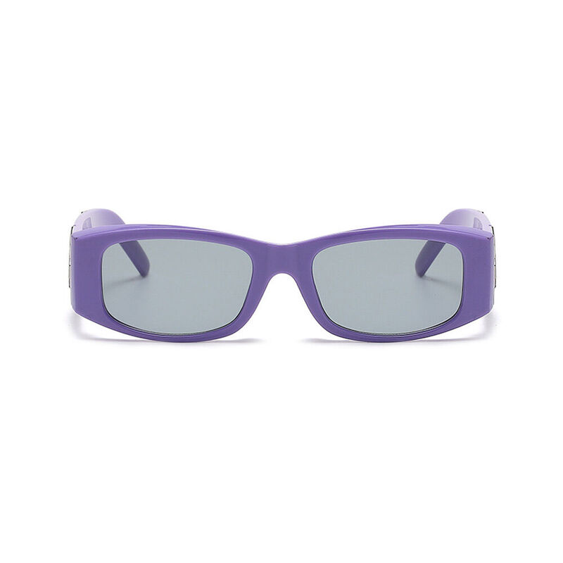 Palm Oval Purple Sunglasses