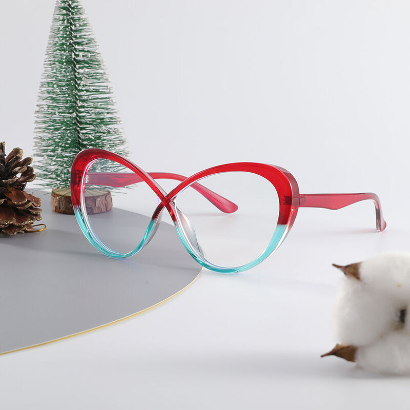 Reece Cat Eye Red Glasses
