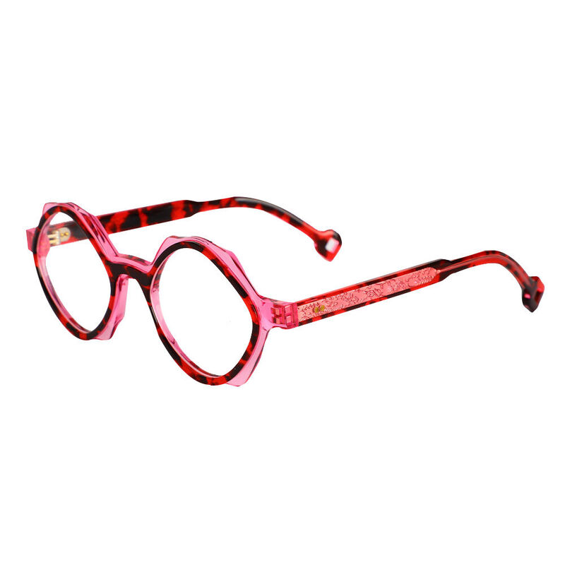 Billy Round Red Glasses