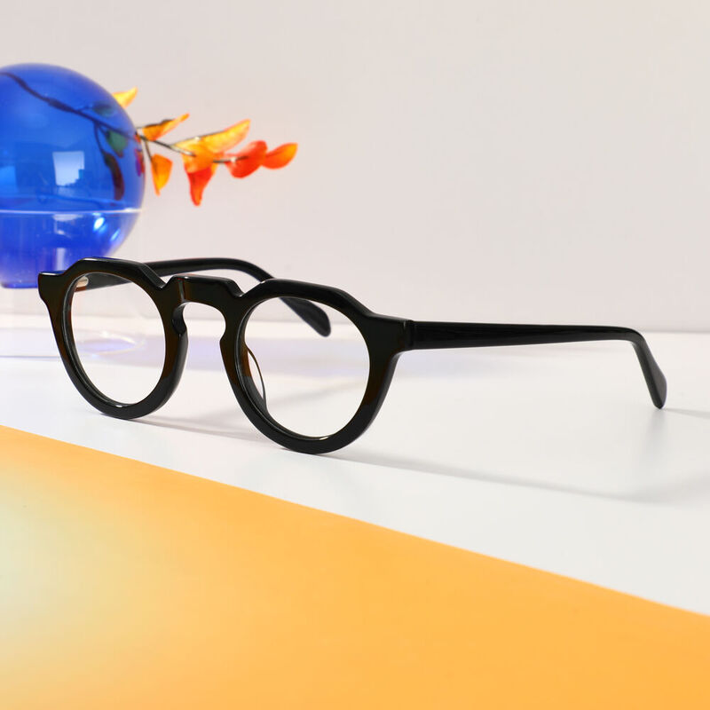 Toland Runde Schwarze Brille