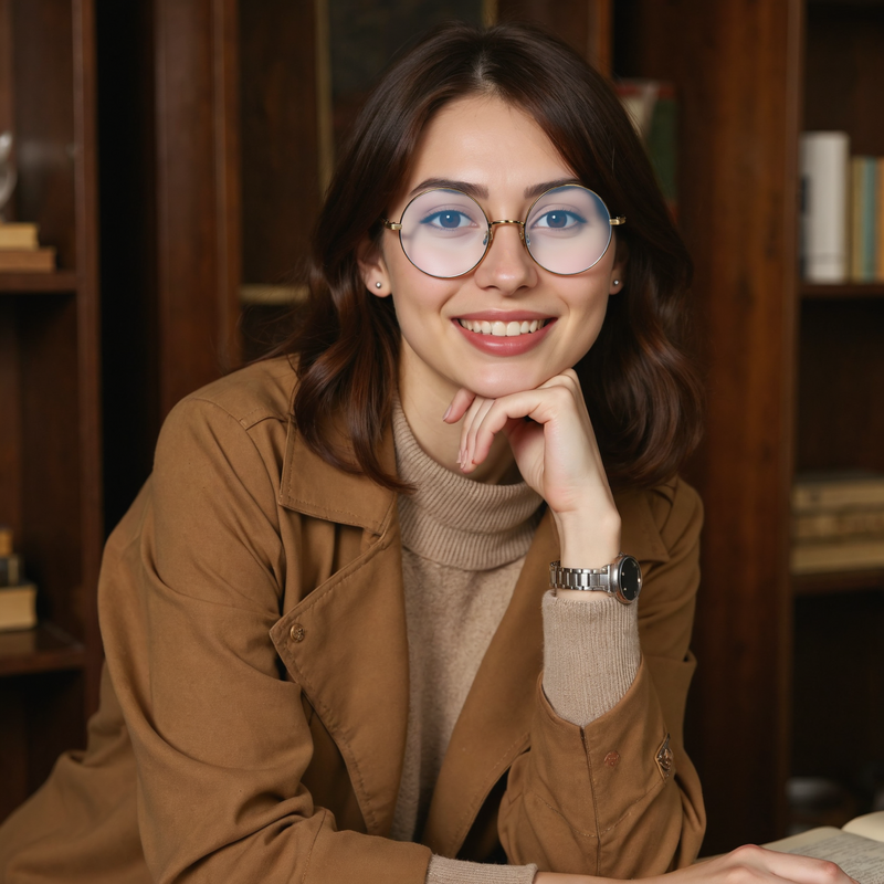 Lunettes de Vue Rodney Ronde Marron