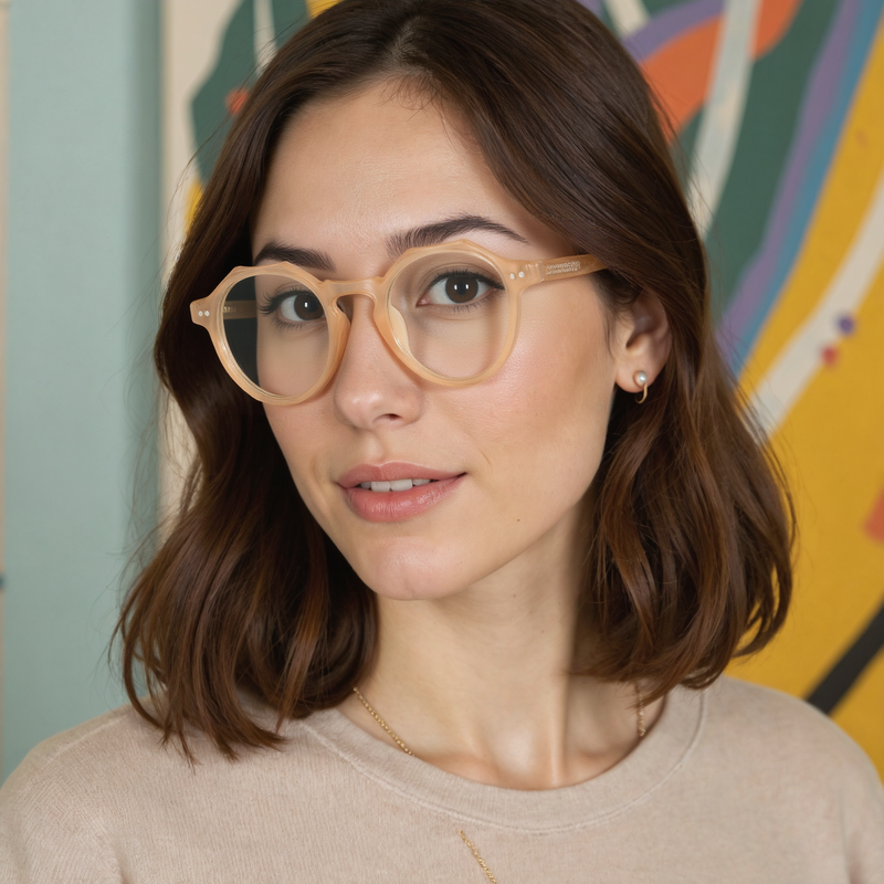 Madeline Round Brown Glasses