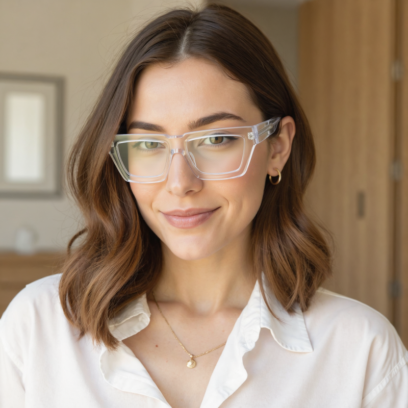 Evea Rectangle Clear Glasses