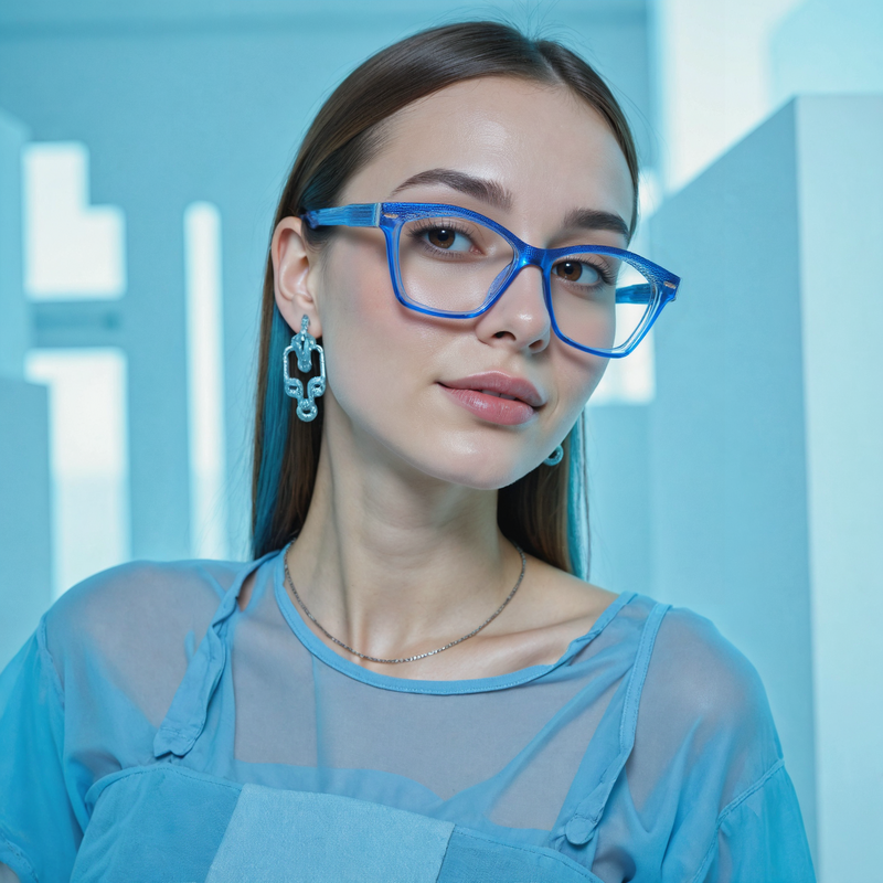 Lunettes de Vue Maxine Cat Eye Bleu