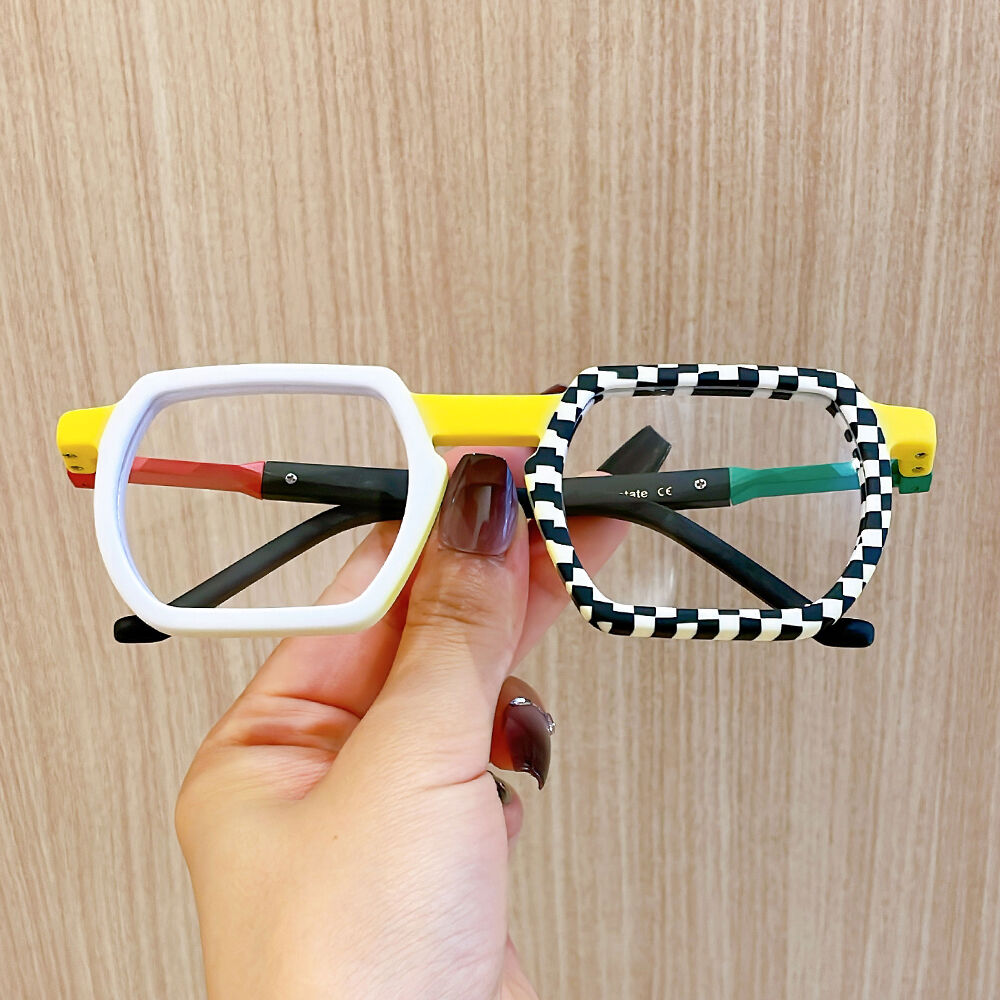Margare Geometric White Glasses