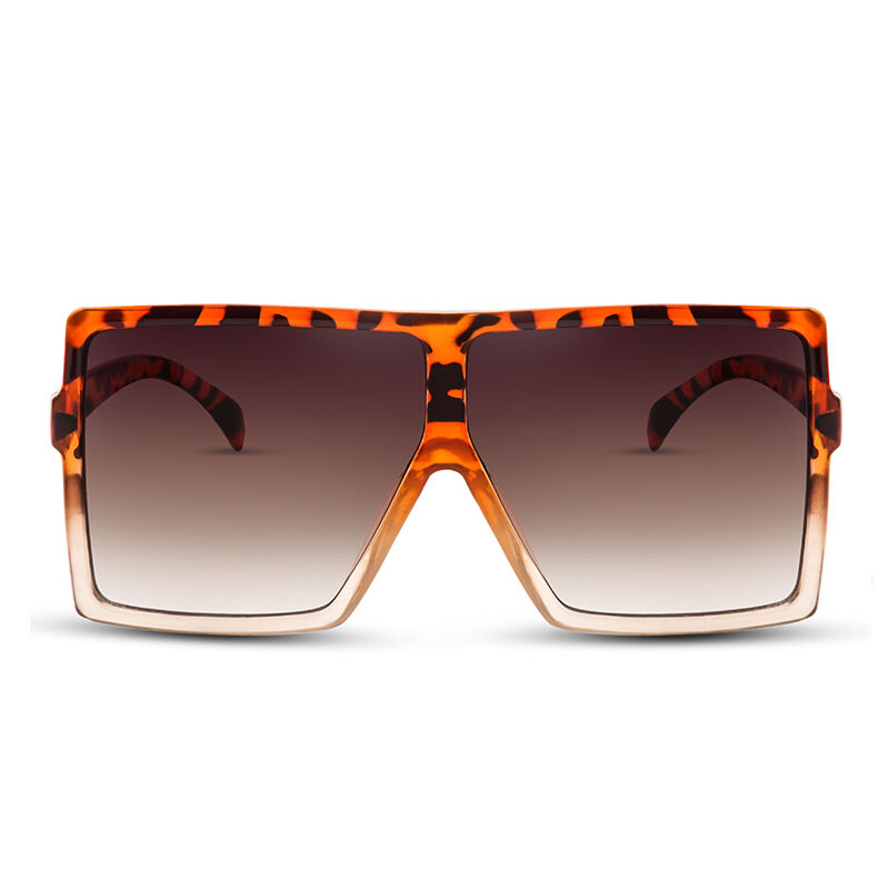 Party Mask Square Brown Gradient Sunglasses