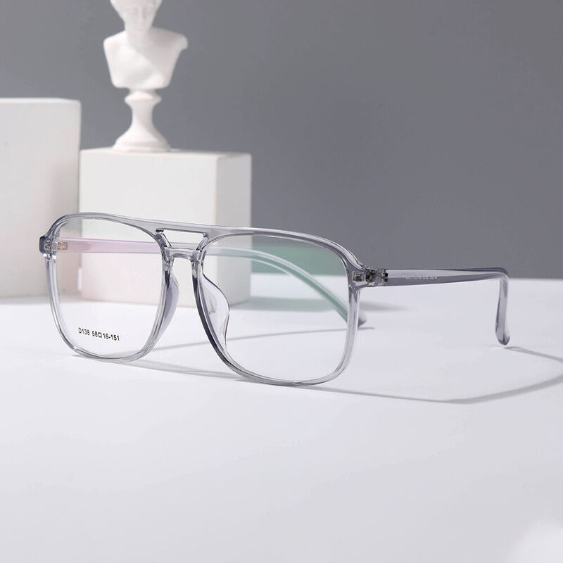 Horizon Aviator Transparent Grey Glasses