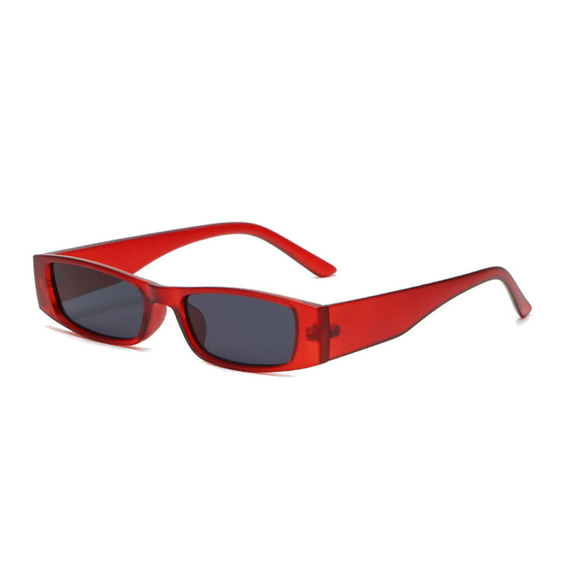 Impression Rectangle Red Sunglasses