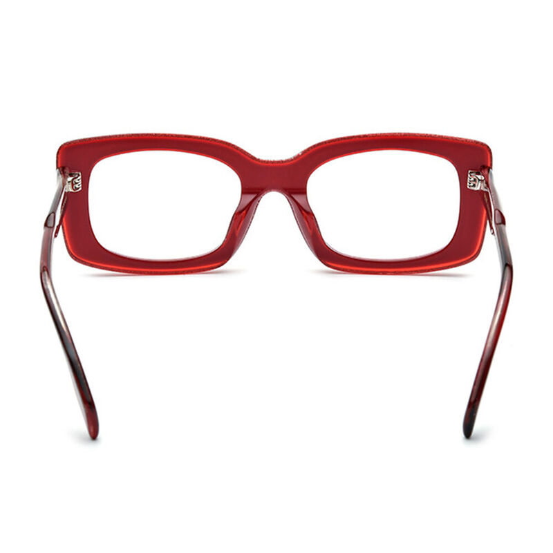 Daniela Square Red Glasses