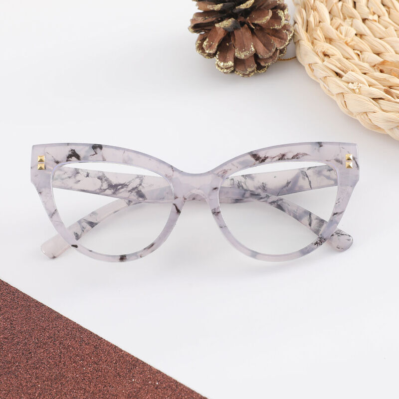 Bevis Cat Eye Gray Glasses