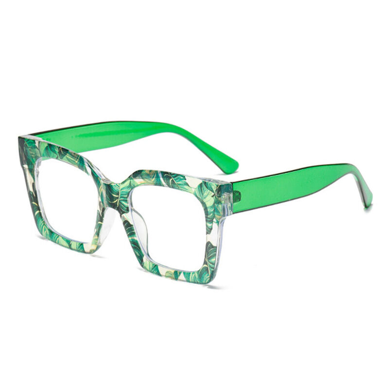 Joycu Square Green Glasses