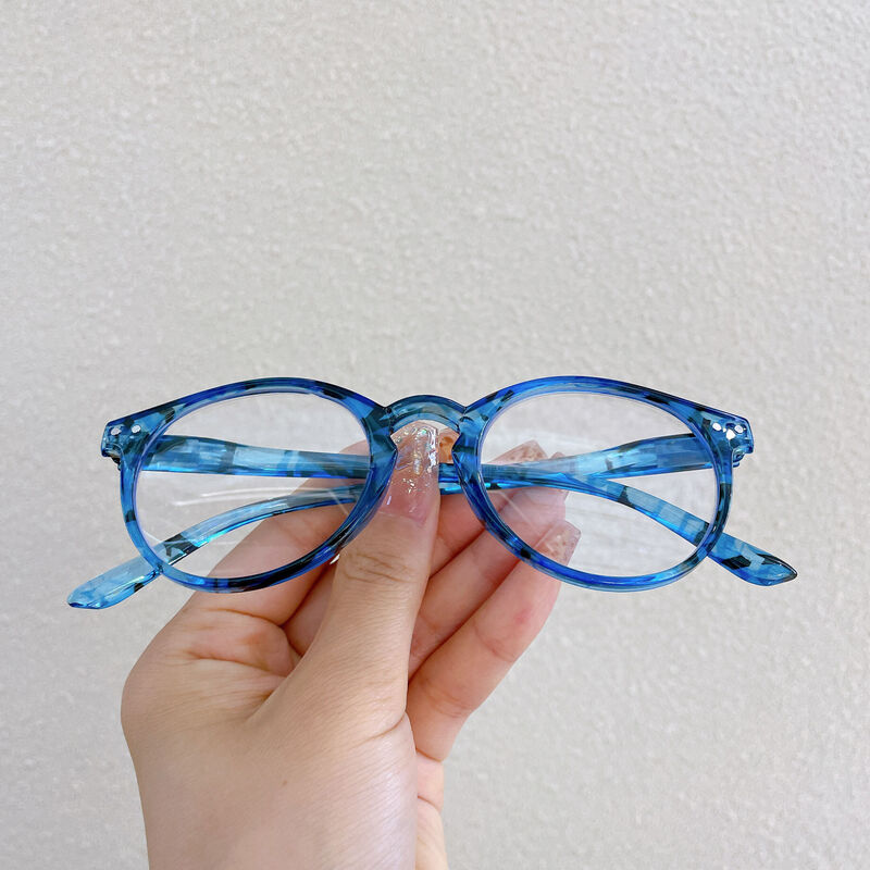 Albertia Round Blue Glasses