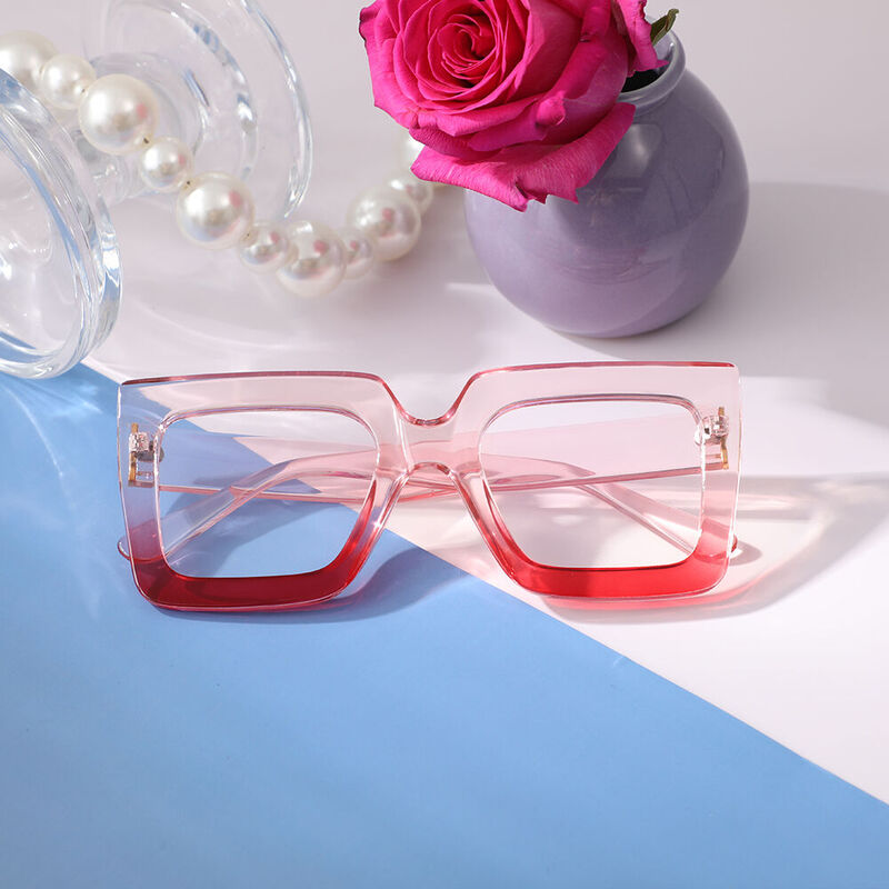 Quie Square Pink Glasses