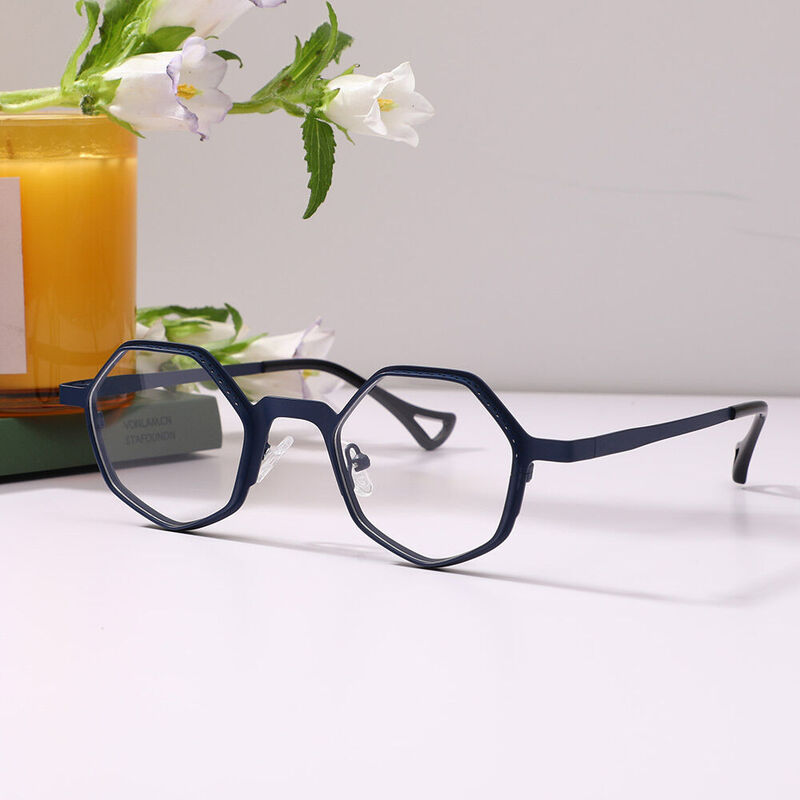 Guya Geometric Blue Glasses