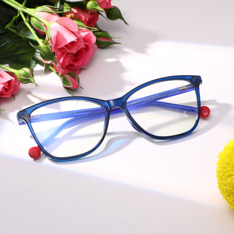 Stuart Cat Eye Blue Glasses