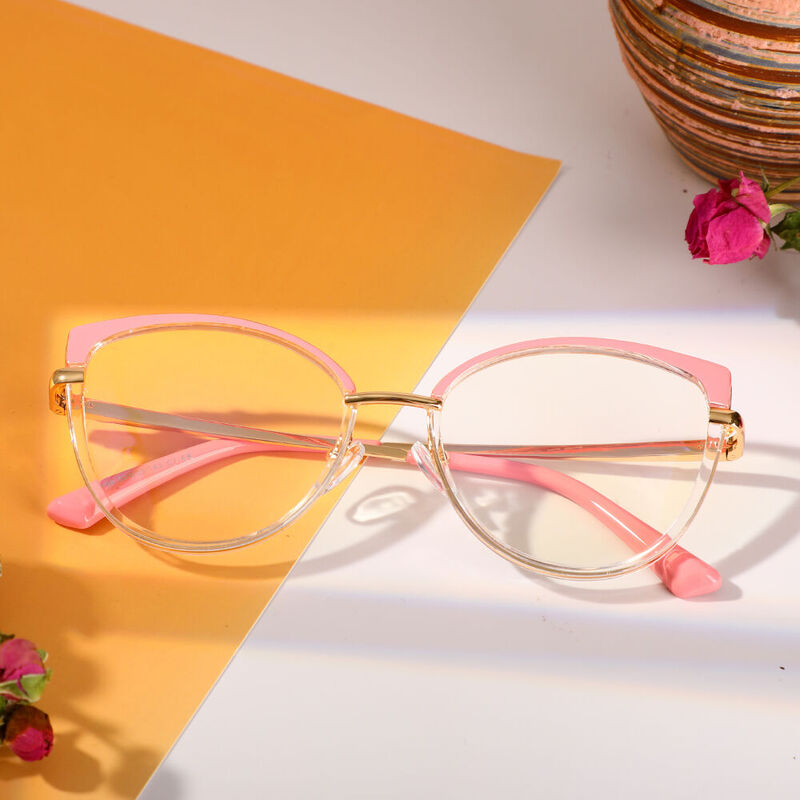 Whitma Cat Eye Pink Glasses