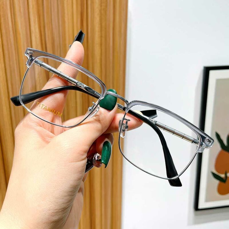 Sapir Browline Silver Glasses