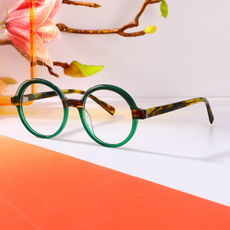 Berg Round Green Glasses