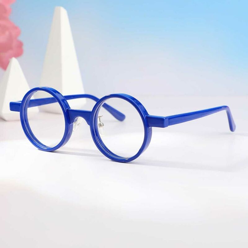 Orville Runde Blaue Brille