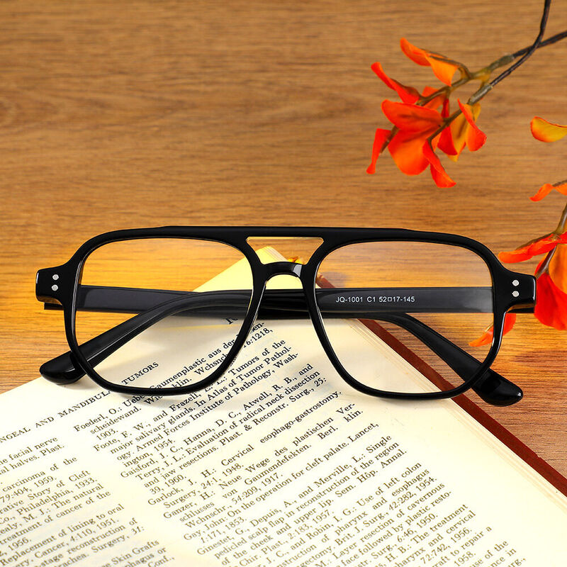 Lunettes de Vue Broderick Aviateur Noir
