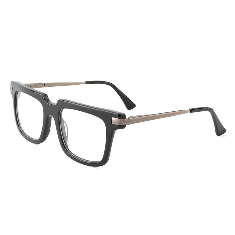 Charlotte Rectangle Black Glasses