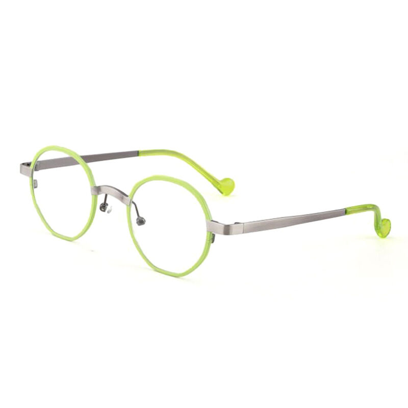 Xander Round Green Glasses