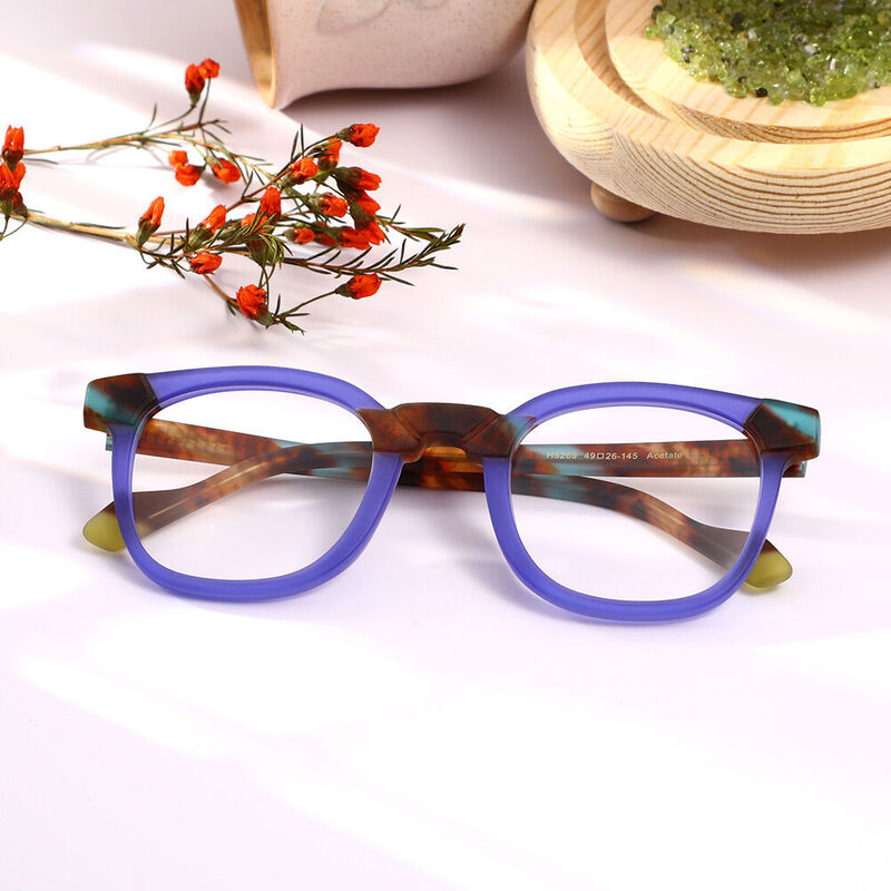 Sidibe Square Purple Glasses