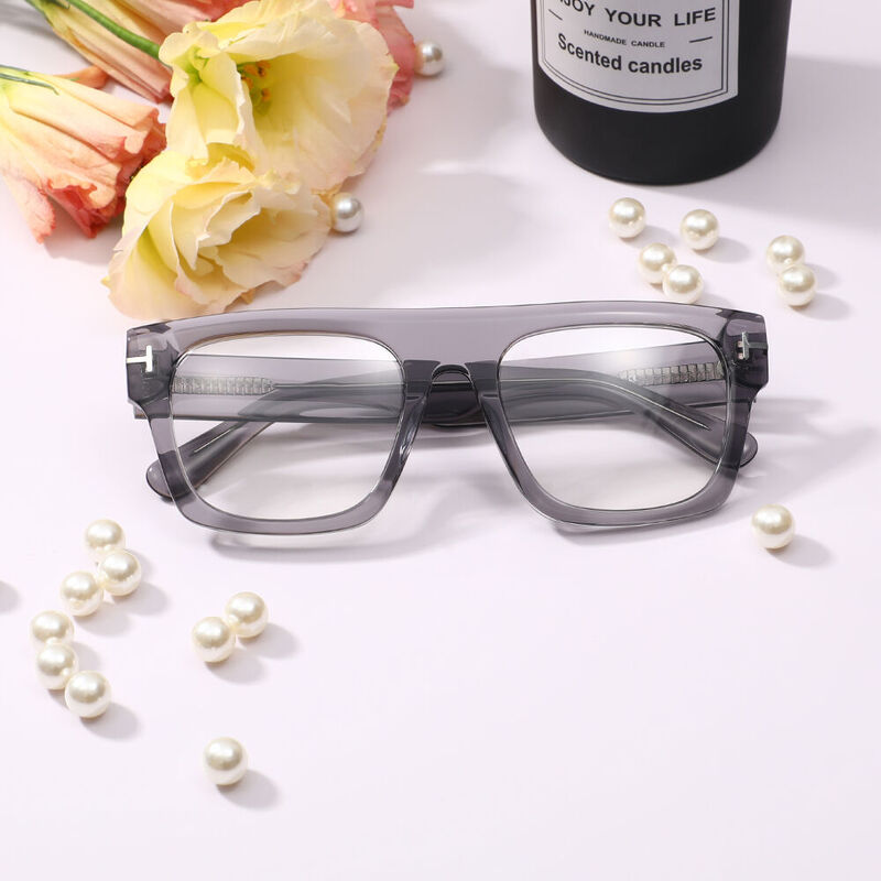 Baire  Square Gray Glasses