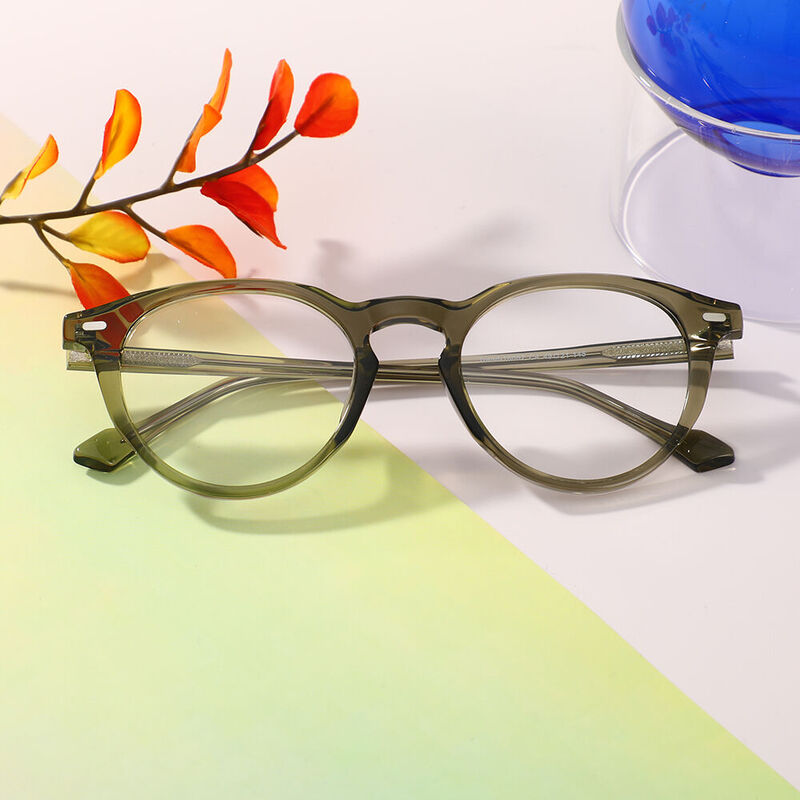 Lunettes de Vue Catharine Runde Vert