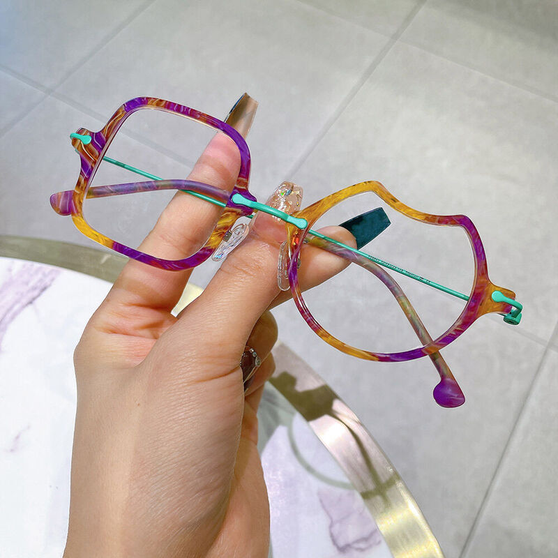 Oliver Square Purple Glasses