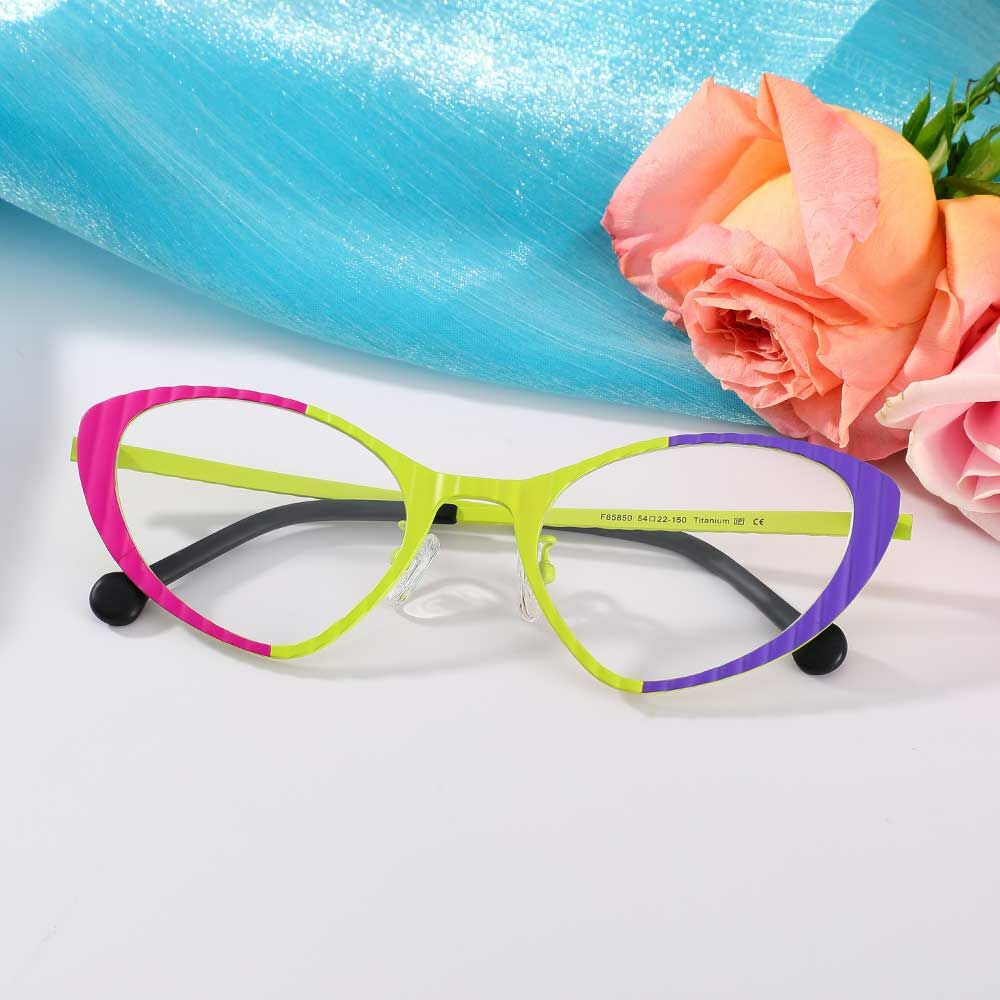 Washingto Cat Eye Green Glasses