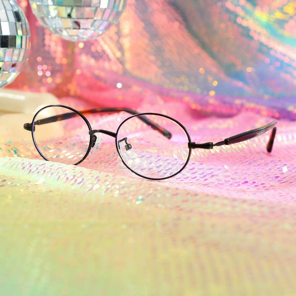 Ophelia Ovale Schwarze Brille