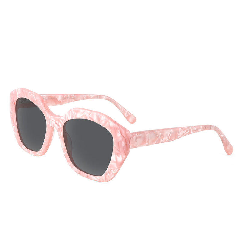 Polly Geometric Pink Sunglasses