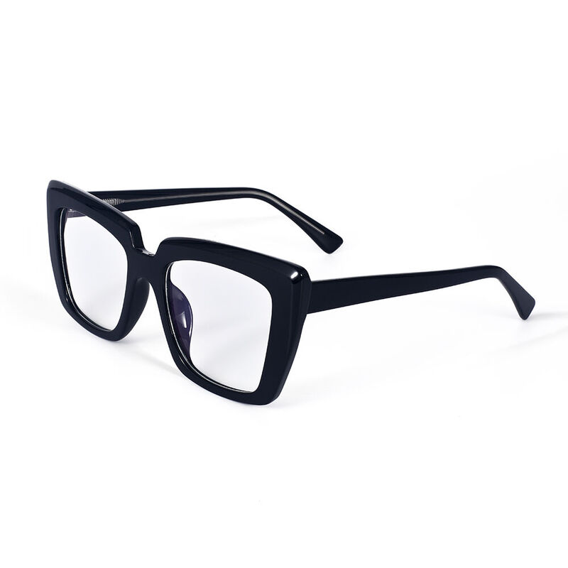 Bright Square Black Glasses